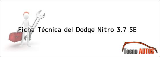 Ficha Técnica del Dodge Nitro 3.7 SE