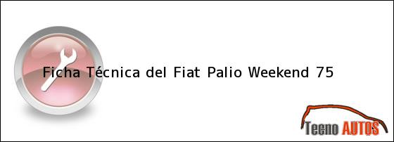 Ficha Técnica del Fiat Palio Weekend 75