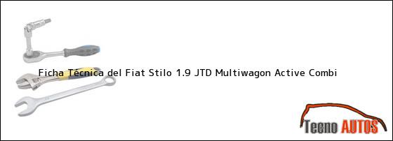Ficha Técnica del Fiat Stilo 1.9 JTD Multiwagon Active Combi