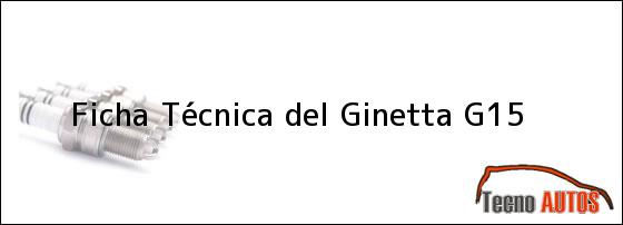 Ficha Técnica del <i>Ginetta G15</i>