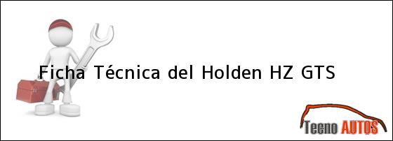 Ficha Técnica del <i>Holden HZ GTS</i>