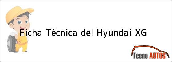 Ficha Técnica del <i>Hyundai XG</i>