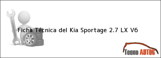 Ficha Técnica del Kia Sportage 2.7 LX V6
