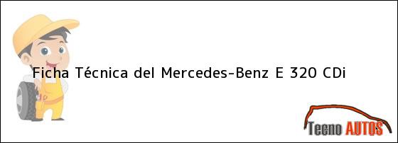 Ficha Técnica del <i>Mercedes-Benz E 320 CDi</i>