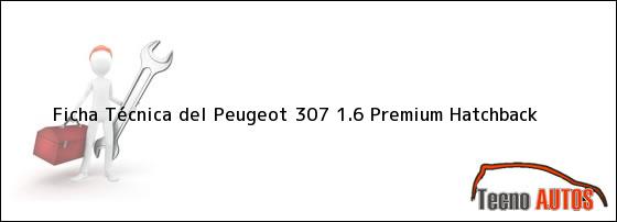 Ficha Técnica del <i>Peugeot 307 1.6 Premium Hatchback</i>
