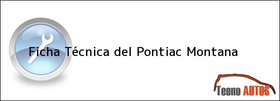 Ficha Técnica del Pontiac Montana
