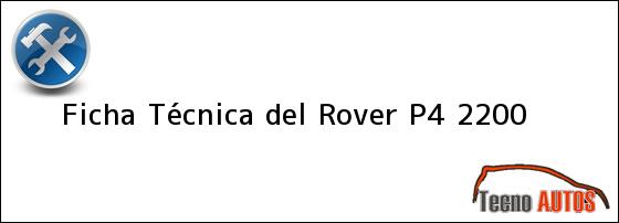 Ficha Técnica del Rover P4 2200