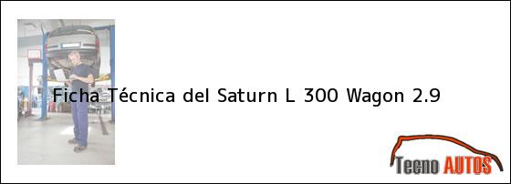 Ficha Técnica del <i>Saturn L 300 Wagon 2.9</i>