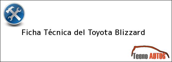Ficha Técnica del Toyota Blizzard
