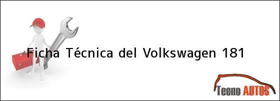 Ficha Técnica del <i>Volkswagen 181</i>