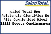 <i>salud Total Eps Asistencia Cientifica De Alta Complejidad Nivel Iiiii Bogota Cundinamarca</i>