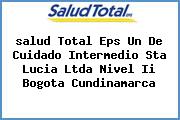 <i>salud Total Eps Un De Cuidado Intermedio Sta Lucia Ltda Nivel Ii Bogota Cundinamarca</i>