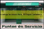 <i>servientrega San Antonio Norte 183</i> Bogota Cundinamarca