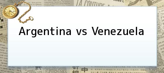 Argentina vs Venezuela