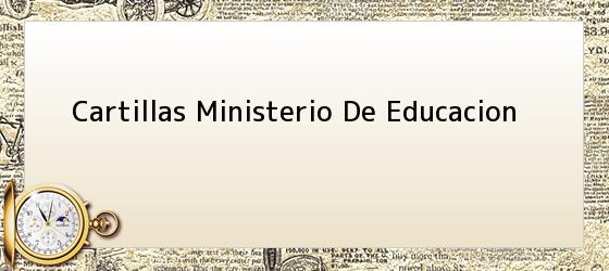 Cartillas Ministerio De Educacion