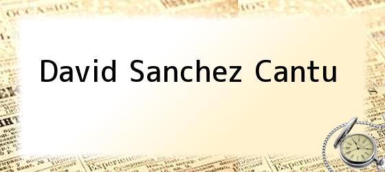 david sanchez cantu David Sanchez Cantu