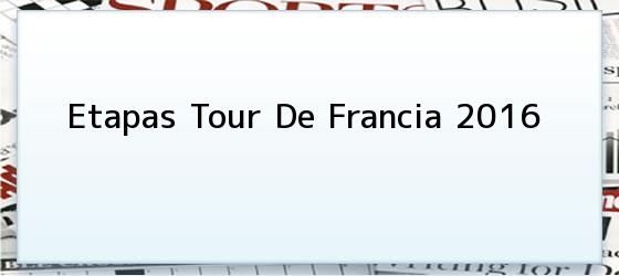 Etapas Tour De Francia 2016