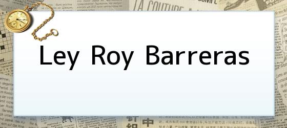 Ley Roy Barreras