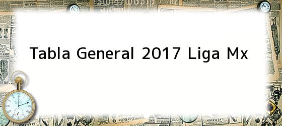 Tabla General 2017 Liga Mx