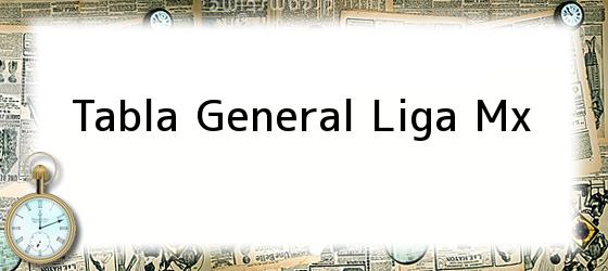 Tabla General Liga Mx