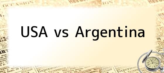 USA vs Argentina