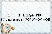 <b>1 - 1 Liga MX - Clausura 2017-04-09</b>