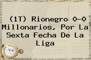 (1T) Rionegro 0-0 <b>Millonarios</b>, Por La Sexta Fecha De La Liga