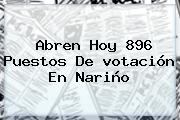 Abren Hoy 896 Puestos De <b>votación</b> En Nariño