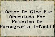 Ver actor de glee fue arrestado por posesion de pornografia infantil Actor De Glee Fue Arrestado Por Posesión De Pornografía Infantil