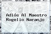 Adiós Al Maestro <b>Rogelio Naranjo</b>