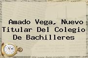 Amado Vega, Nuevo Titular Del <b>Colegio De Bachilleres</b>