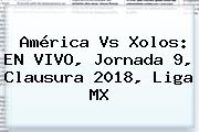 América Vs Xolos: EN VIVO, <b>Jornada 9</b>, Clausura <b>2018</b>, <b>Liga MX</b>