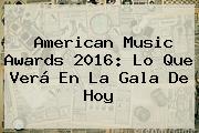 <b>American Music Awards 2016</b>: Lo Que Verá En La Gala De Hoy