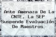 Ver ante amenaza de la cnte la sep suspende evaluacion de maestros Ante Amenaza De La CNTE, La <b>SEP</b> Suspende Evaluación De Maestros