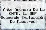 Ante Amenaza De La CNTE, La <b>SEP</b> Suspende Evaluación De Maestros