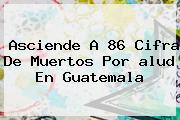 Asciende A 86 Cifra De Muertos Por <b>alud</b> En Guatemala