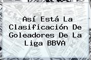 Así Está La Clasificación De Goleadores De La <b>Liga BBVA</b>