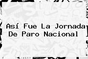 Así Fue La Jornada De Paro Nacional