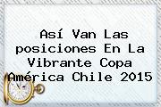 Así Van Las <b>posiciones</b> En La Vibrante <b>Copa América</b> Chile 2015