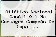 <b>Atlético Nacional</b> Ganó 1-0 Y Se Consagró Campeón De Copa ...