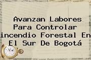 Avanzan Labores Para Controlar <b>incendio</b> Forestal En El Sur De <b>Bogotá</b>