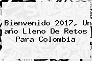 Bienvenido <b>2017</b>, Un <b>año</b> Lleno De Retos Para Colombia