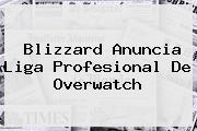 Blizzard Anuncia Liga Profesional De <b>Overwatch</b>