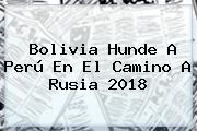 <b>Bolivia</b> Hunde A <b>Perú</b> En El Camino A Rusia 2018