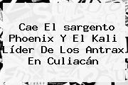 Cae El <b>sargento Phoenix</b> Y El Kali Líder De Los Antrax En Culiacán