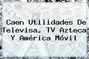 Caen Utilidades De Televisa, <b>TV Azteca</b> Y América Móvil