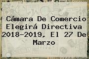 <b>Cámara De Comercio</b> Elegirá Directiva 2018-2019, El 27 De Marzo