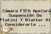 Cámara <b>FIFA</b> Apelará Suspensión De Platini Y Blatter Al Considerarla <b>...</b>