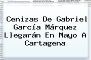 Cenizas De <b>Gabriel García Márquez</b> Llegarán En Mayo A Cartagena