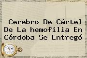 Cerebro De Cártel De La <b>hemofilia</b> En Córdoba Se Entregó
